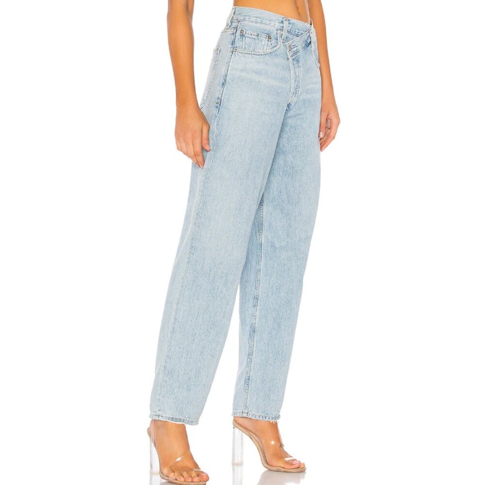 Agolde Criss Cross Upsized Denim Jean in Suburbia - Picture 3 of 11